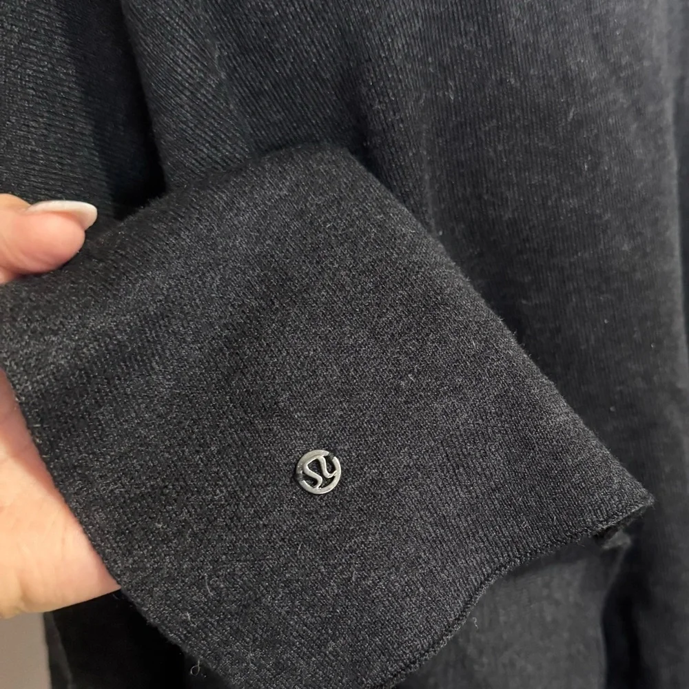 Lululemon Cashmere Blend After Asana Wrap Cardigan in Heathered Black